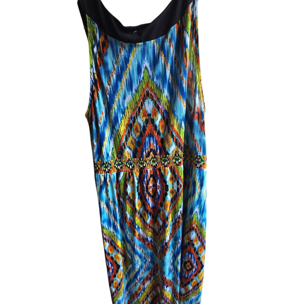 NY COLLECTION Sleeveless Studed Elastic Long Dress COLOR Size XL Poly/Spandex - Picture 3 of 6